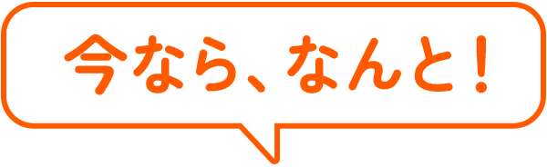今なら、なんと！
